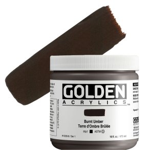 GOLDEN Heavy Body Burnt Umber 473 ml