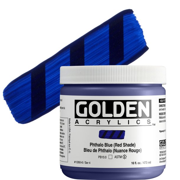GOLDEN Heavy Body Phthalo Blue (Red Shade) 473 ml