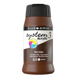 Burnt Umber 223 akrylmaling - System 3, 500 ml.