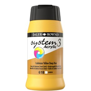 Cadmium Yellow Deep 618 akrylmaling - System 3, 500 ml.