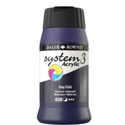 Deep Violet 408 akrylmaling - System 3, 500 ml.