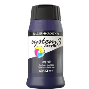 Deep Violet 408 akrylmaling - System 3, 500 ml.