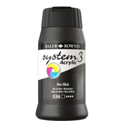 Mars Black 036 akrylmaling - System 3, 500 ml.
