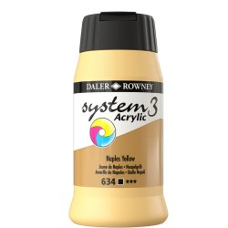 Naples Yellow 634 akrylmaling - System 3, 500 ml.