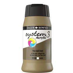 Pale Gold 708 akrylmaling - System 3, 500 ml.