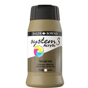 Pale Gold 708 akrylmaling - System 3, 500 ml.