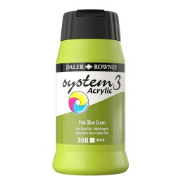 Pale Olive Green 368 akrylmaling - System 3, 500 ml.