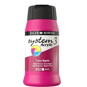 Process Magenta 412 akrylmaling - System 3, 500 ml.