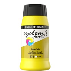 Lemon Yellow 651 akrylmaling - System 3, 500 ml.