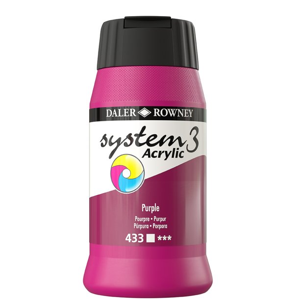 Purple 433 akrylmaling - System 3, 500 ml.