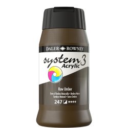 Raw Umber 247 akrylmaling - System 3, 500 ml.