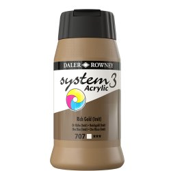 Rich Gold 707 akrylmaling - System 3, 500 ml.