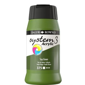 Sap Green 375 akrylmaling - System 3, 500 ml.