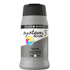 Silver 702 akrylmaling - System 3, 500 ml.    