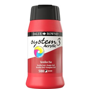 Vermilion 588 akrylmaling - System 3, 500 ml.