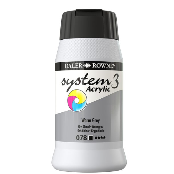 Warm Grey 078 akrylmaling - System 3, 500 ml.