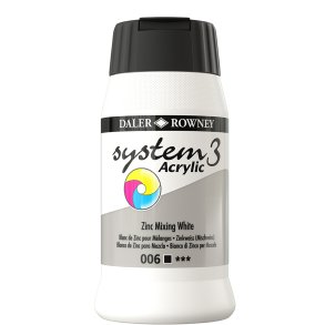 Zinc Mixing White 006 akrylmaling - System 3, 500 ml.