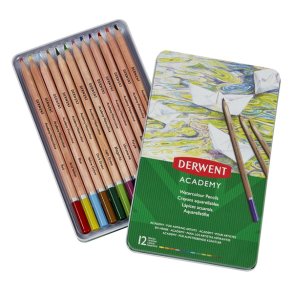 Derwent s�t - 12 farveblyanter (akvarel)