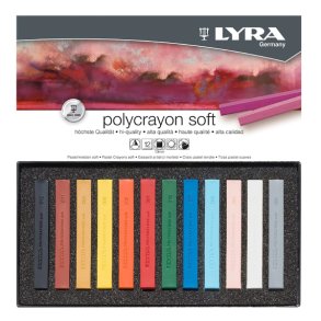 Pastelkridt s�t m. 12 farver