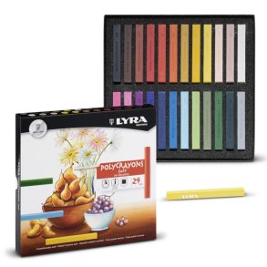 Pastelkridt s�t m. 24 farver