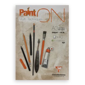 Clairefontaine Paint On Blok A3 hvid