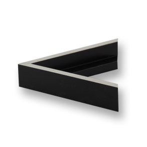 Sort/slv svveramme 605 - 120x150 cm.