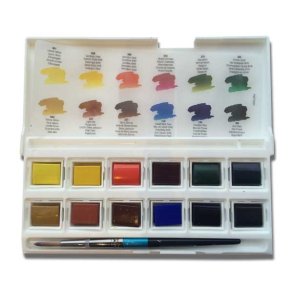 Akvarel malers�t med pensel 